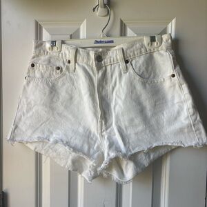 Levi's White Jean Shorts for Women